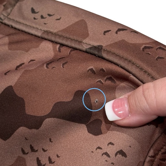 Simms Brown Ombre Camouflage Fleece Full Zip Hooded Fishing Outdoors Jacket M - Picture 8 of 11